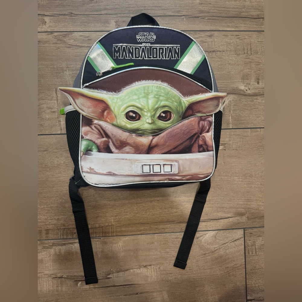 Star Wars Mandalorian Kids Mini Backpack - Black and Green